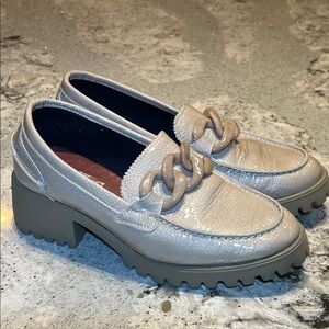 24 Hrs Taupe and Silver Loafers Size 6.5